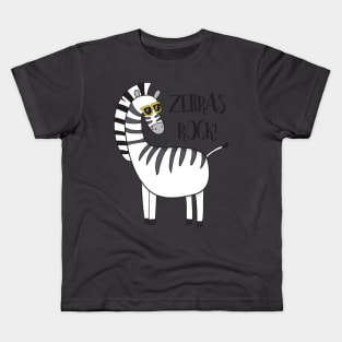 Zebras Rock! Cute Funny Zebra Kids T-Shirt